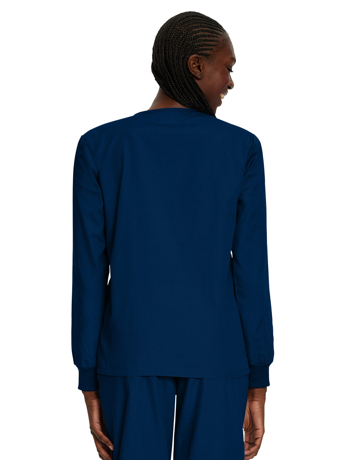 Unisex No-Pocket Crossover V-Neck Long-Sleeve Top