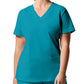 Women's Three-Pocket V-Neck Top - LT105 - Teal
