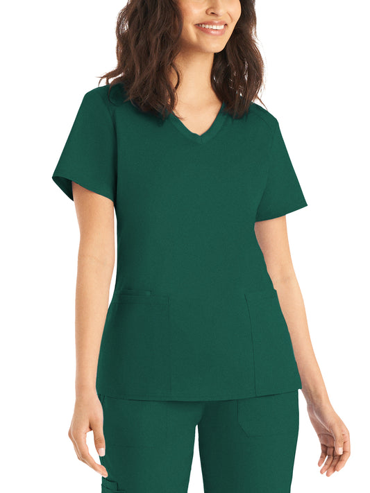 Women's 3-Pocket V-Neck Scrub Top