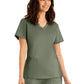 Women's Three-Pocket V-Neck Top - LT105 - Olive Moss