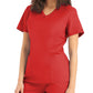 Women's Three-Pocket V-Neck Top - LT105 - True Red