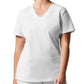 Women's Three-Pocket V-Neck Top - LT105 - White