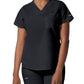 Women's Two-Pocket Back Princess Seamed V-Neck Top - LT107 - Graphite