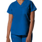 Women's 2-Pocket Back Princess Seamed V-Neck Scrub Top