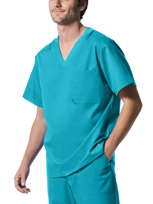 Men's Two-Pocket Tuckable V-Neck Top - LT108 - Teal
