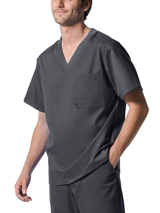 Men's Two-Pocket Tuckable V-Neck Top - LT108 - Graphite