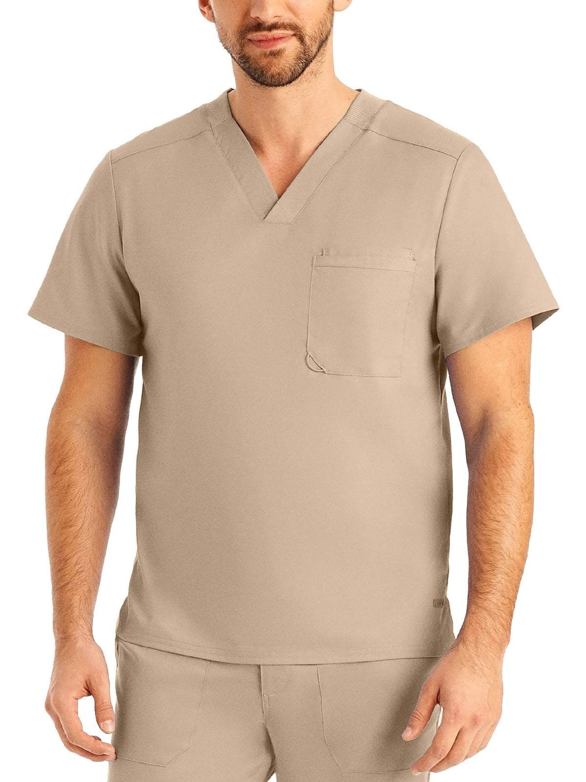 Men's 2-Pocket Tuckable V-Neck Scrub Top