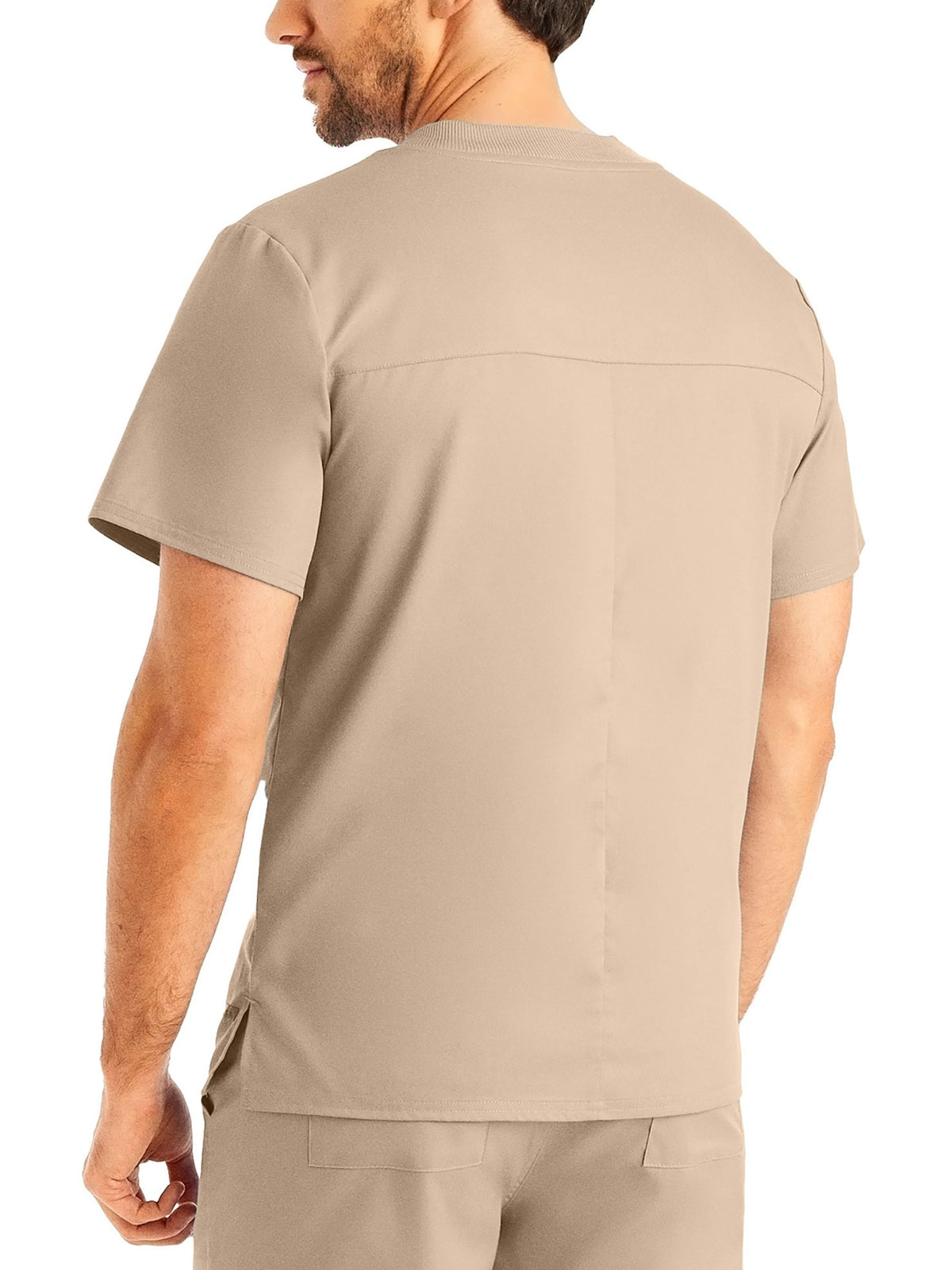 Men's 2-Pocket Tuckable V-Neck Scrub Top