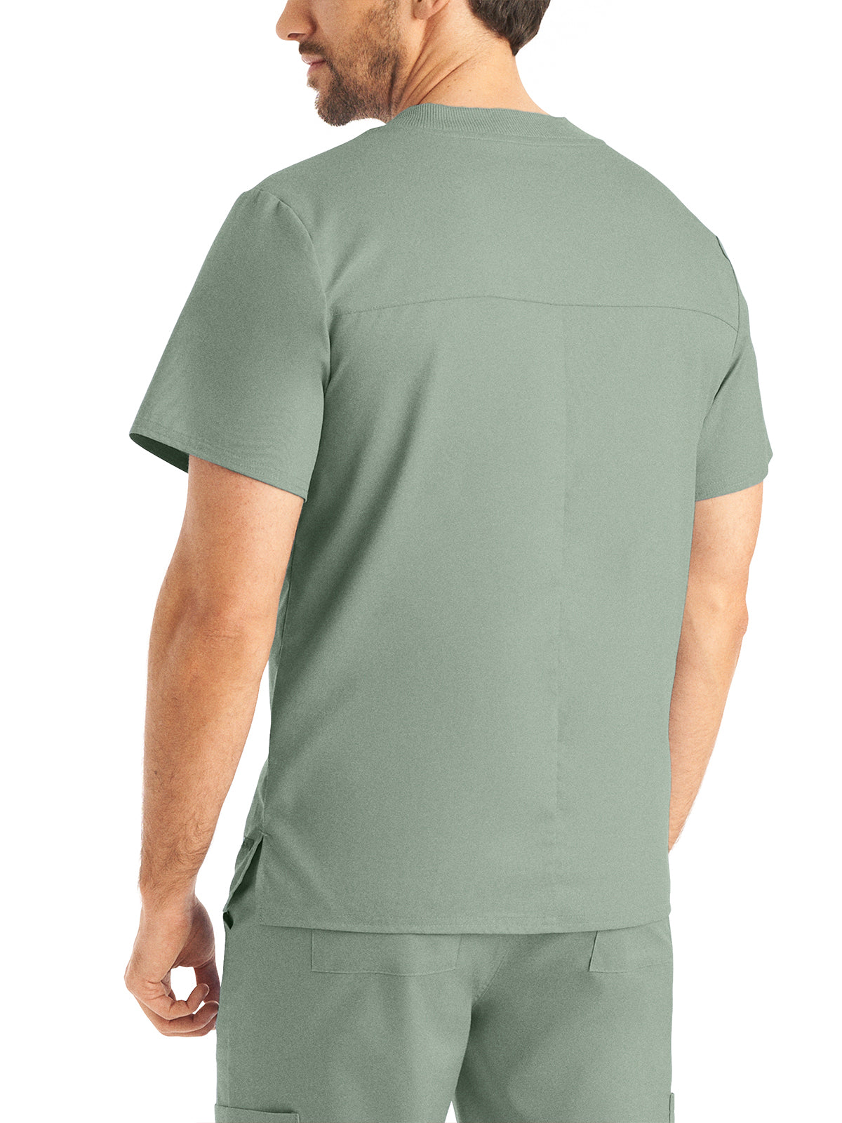 Men's 2-Pocket Tuckable V-Neck Scrub Top