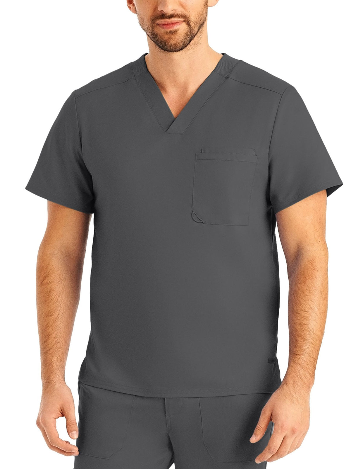 Men's 2-Pocket Tuckable V-Neck Scrub Top