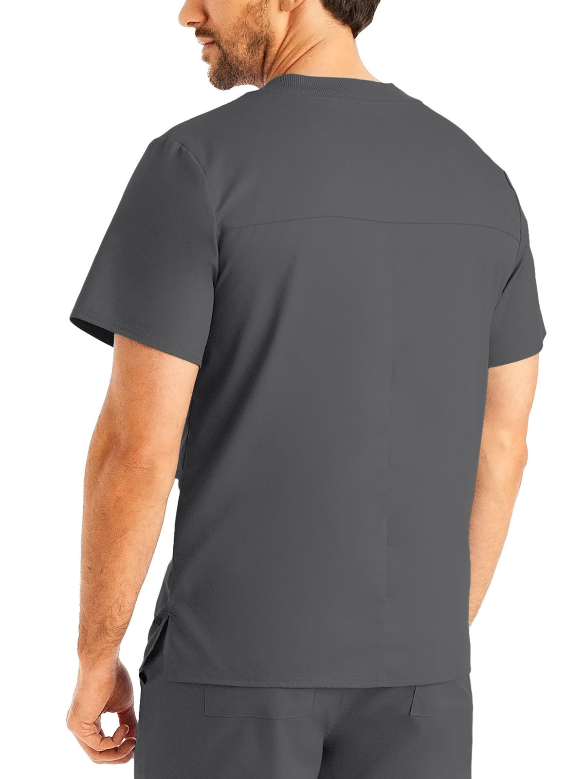 Men's 2-Pocket Tuckable V-Neck Scrub Top