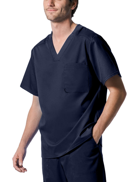 Men's 2-Pocket Tuckable V-Neck Scrub Top