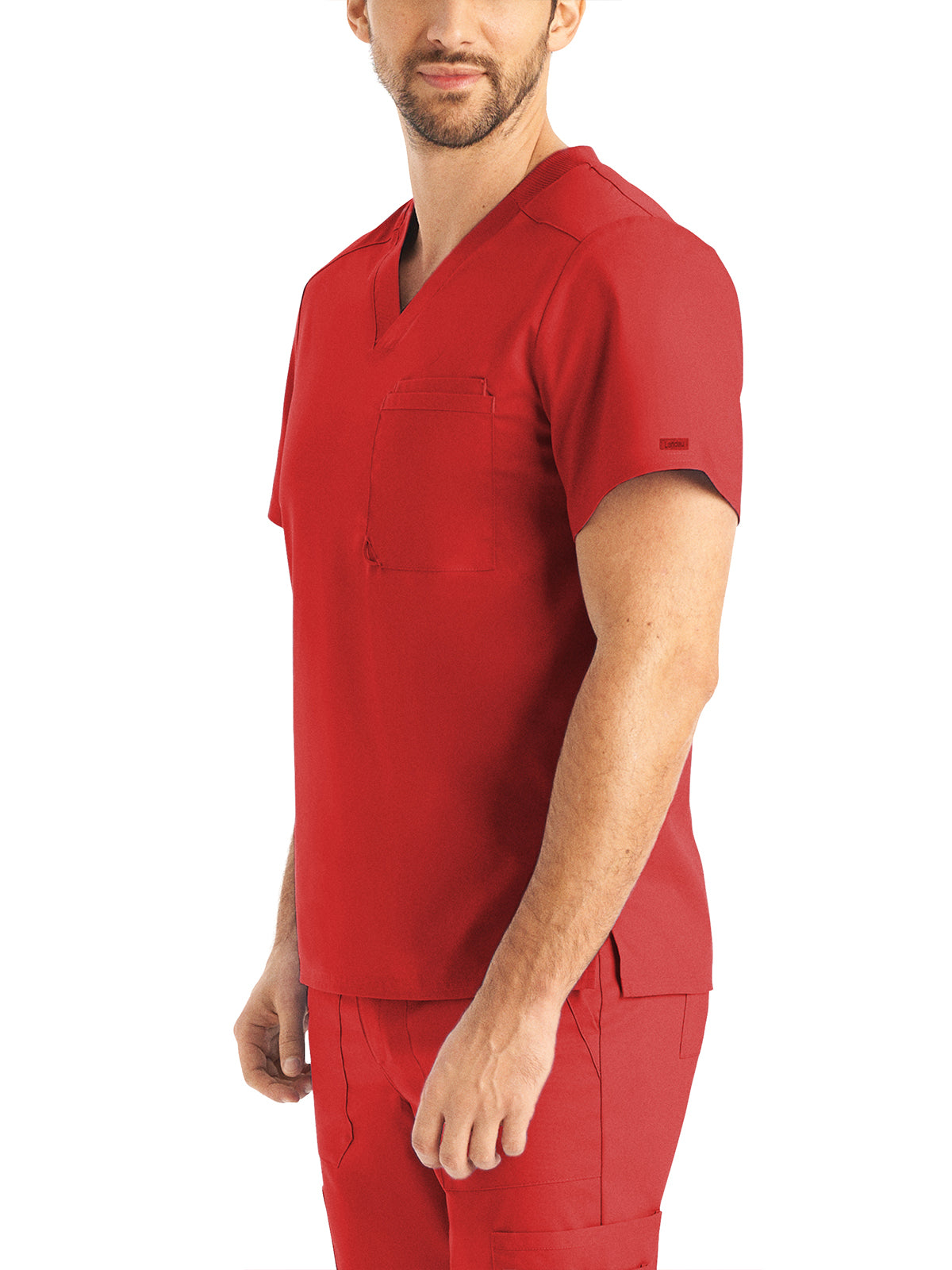 Men's 2-Pocket Tuckable V-Neck Scrub Top