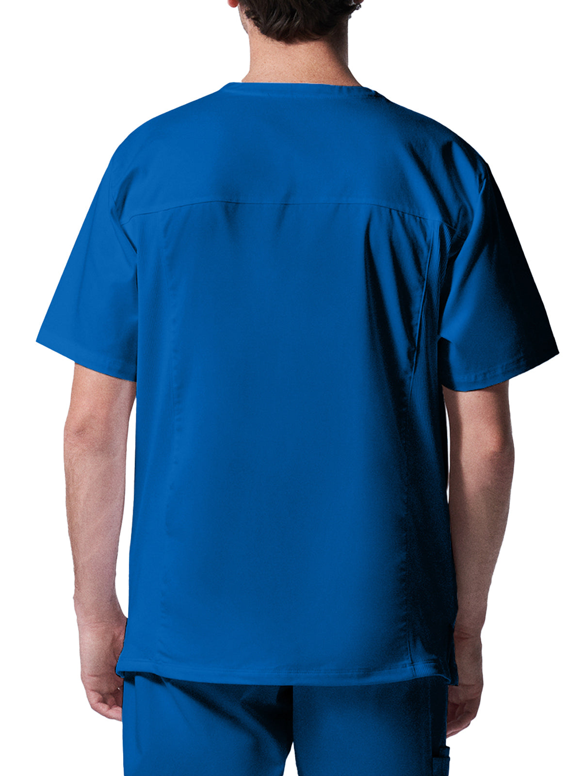 Men's 4-Pocket Back Yoke V-Neck Scrub Top