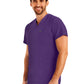 Men's Four-Pocket Back Yoke V-Neck Top - LT110 - Eggplant
