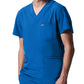 Men's 4-Pocket Back Yoke V-Neck Scrub Top