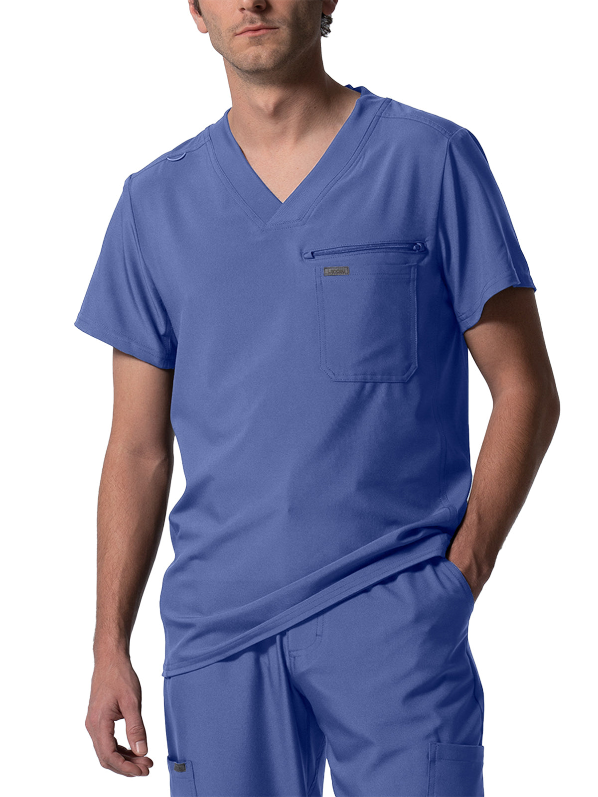 Men's 2-Pocket Tuckable V-Neck Scrub Top