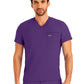 Men's Two-Pocket Tuckable V-Neck Top - LT111 - Eggplant