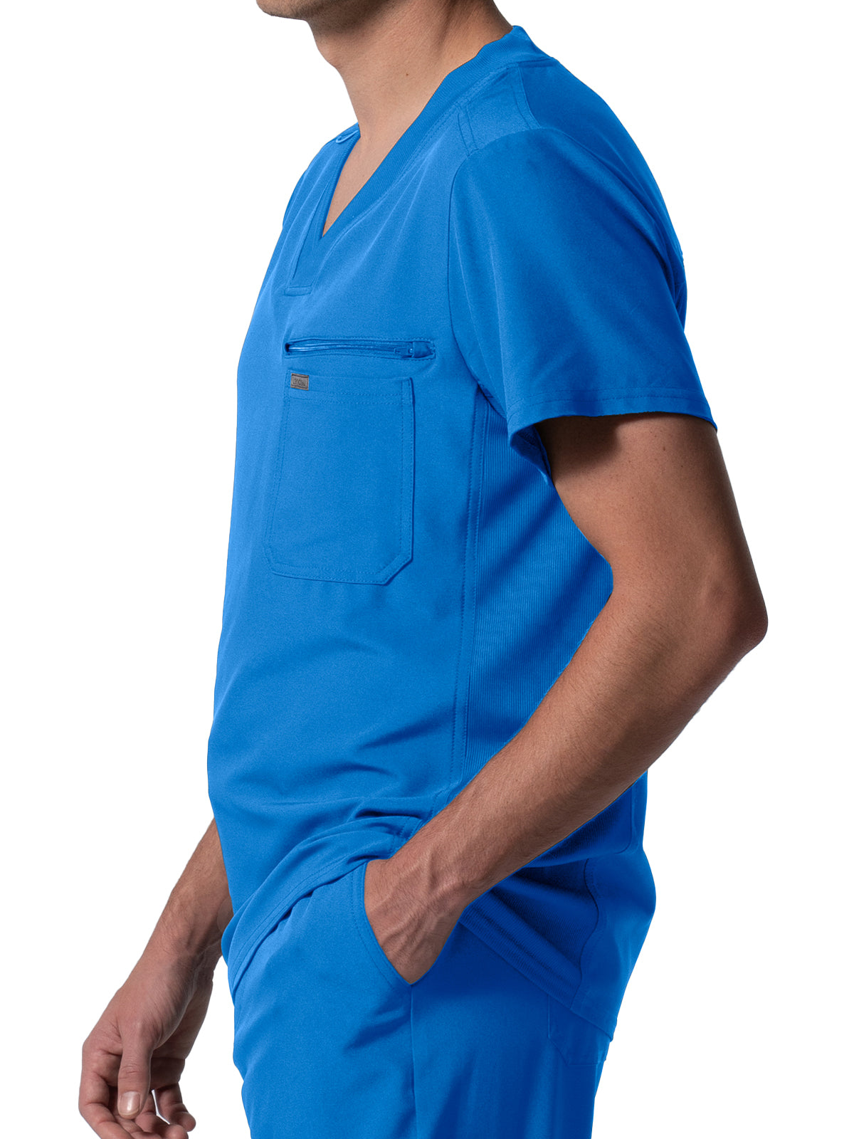 Men's 2-Pocket Tuckable V-Neck Scrub Top