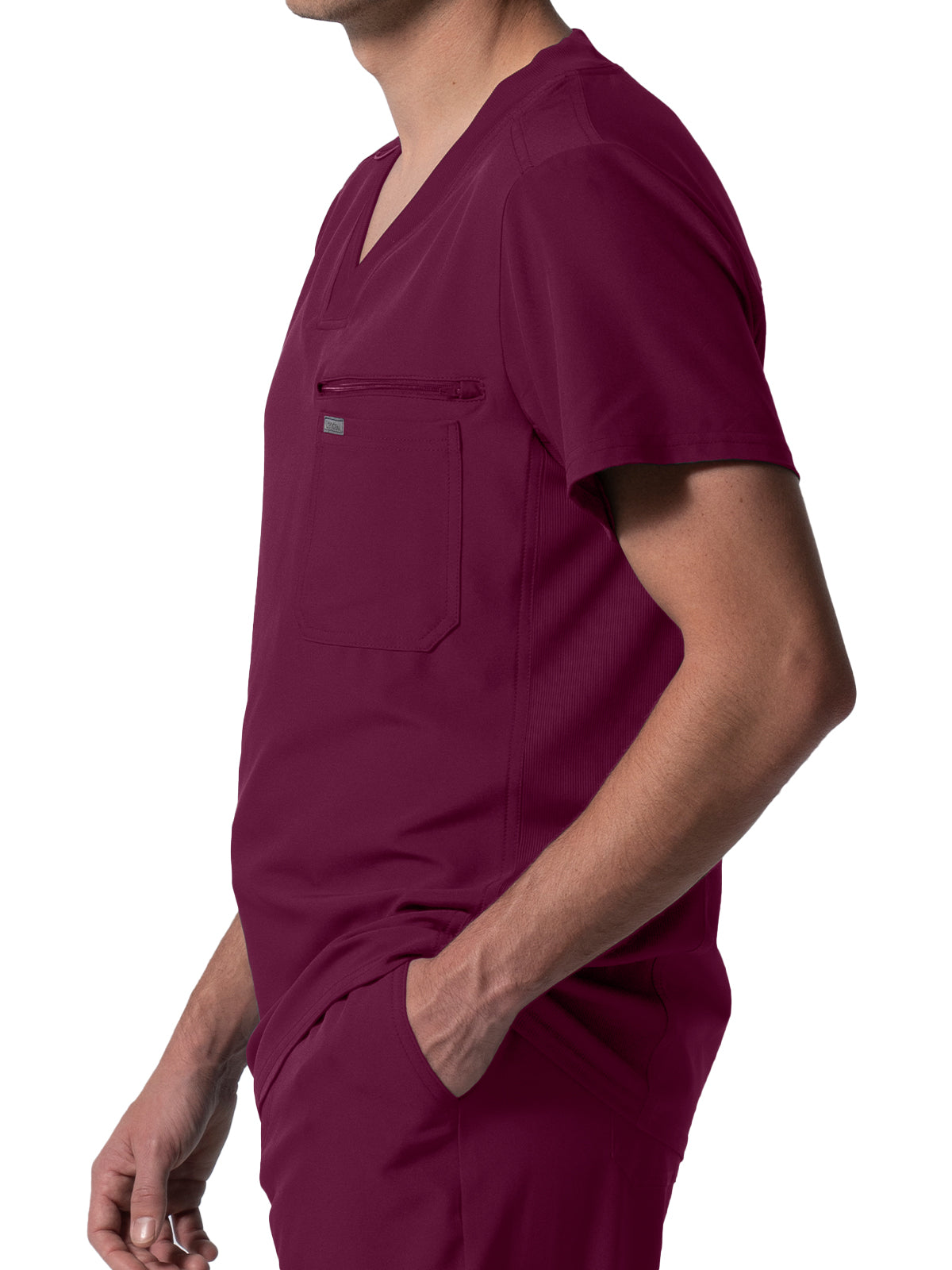 Men's 2-Pocket Tuckable V-Neck Scrub Top