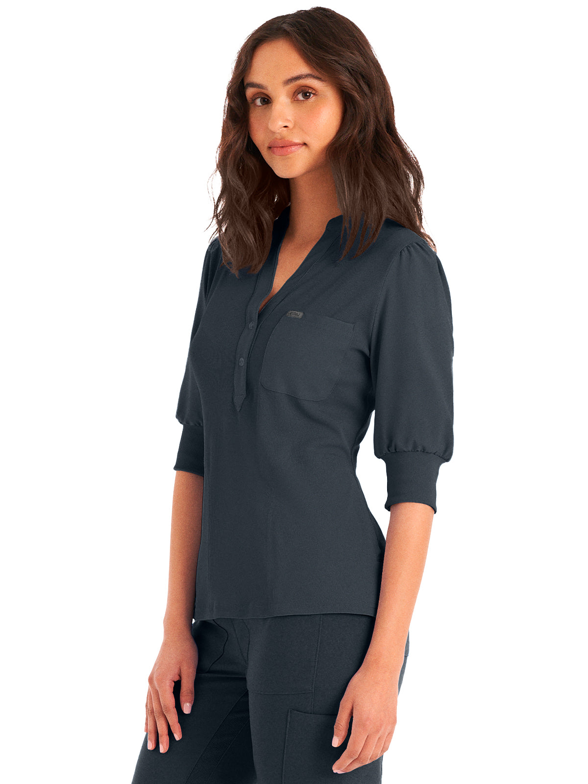 Women's 3-Pocket Y-Neck Top