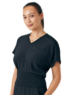 Women's Two-Pocket V-Neck Top - LT123 - Black