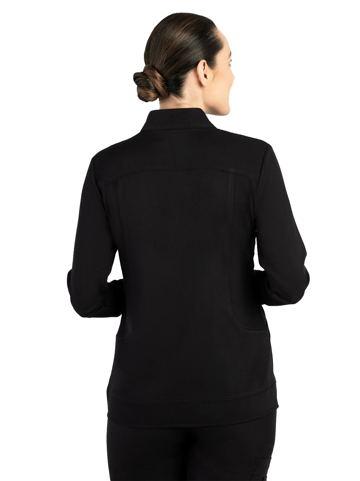 Women's Mandarin Collar Scrub Jacket