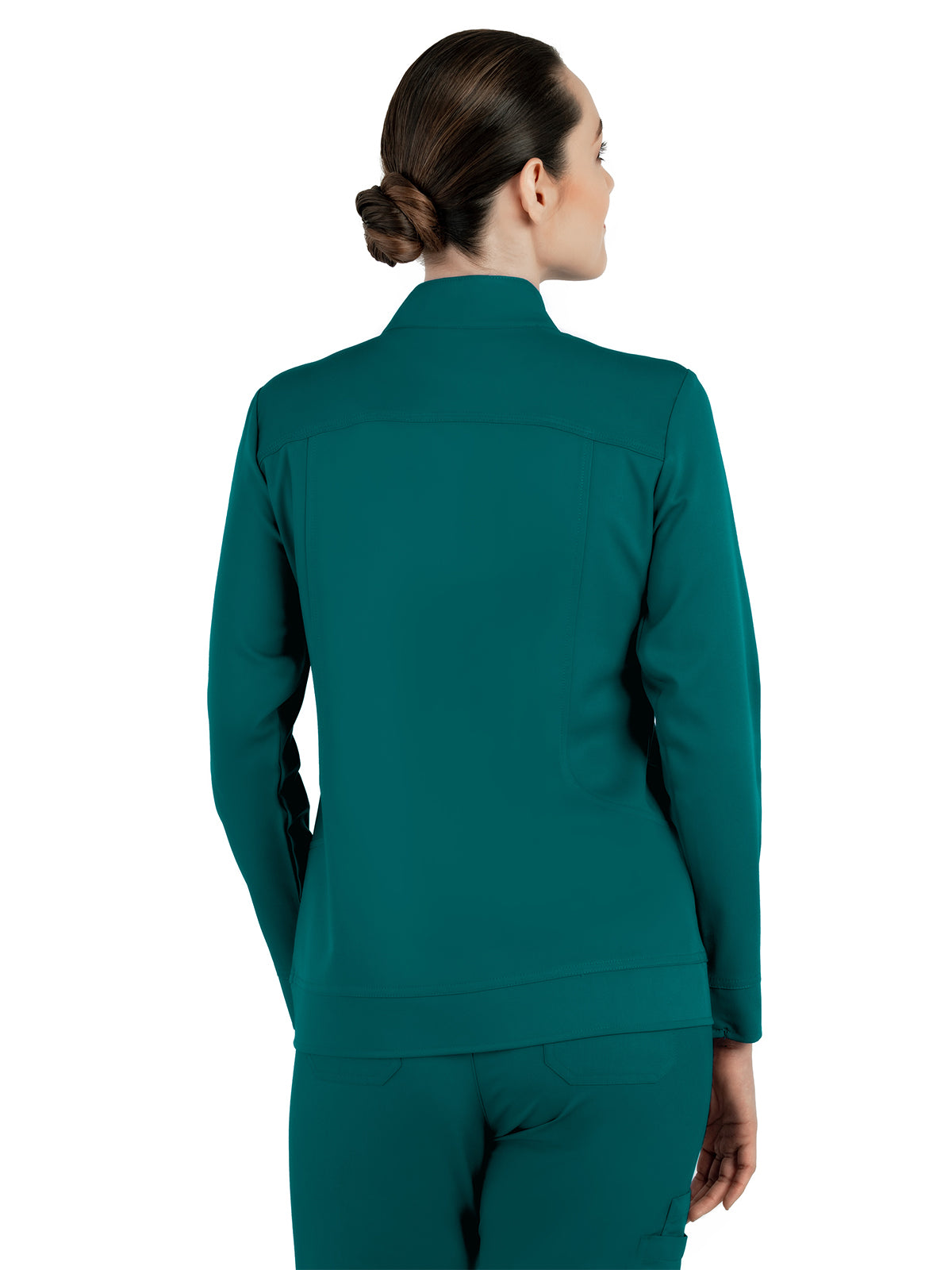 Women's Mandarin Collar Scrub Jacket