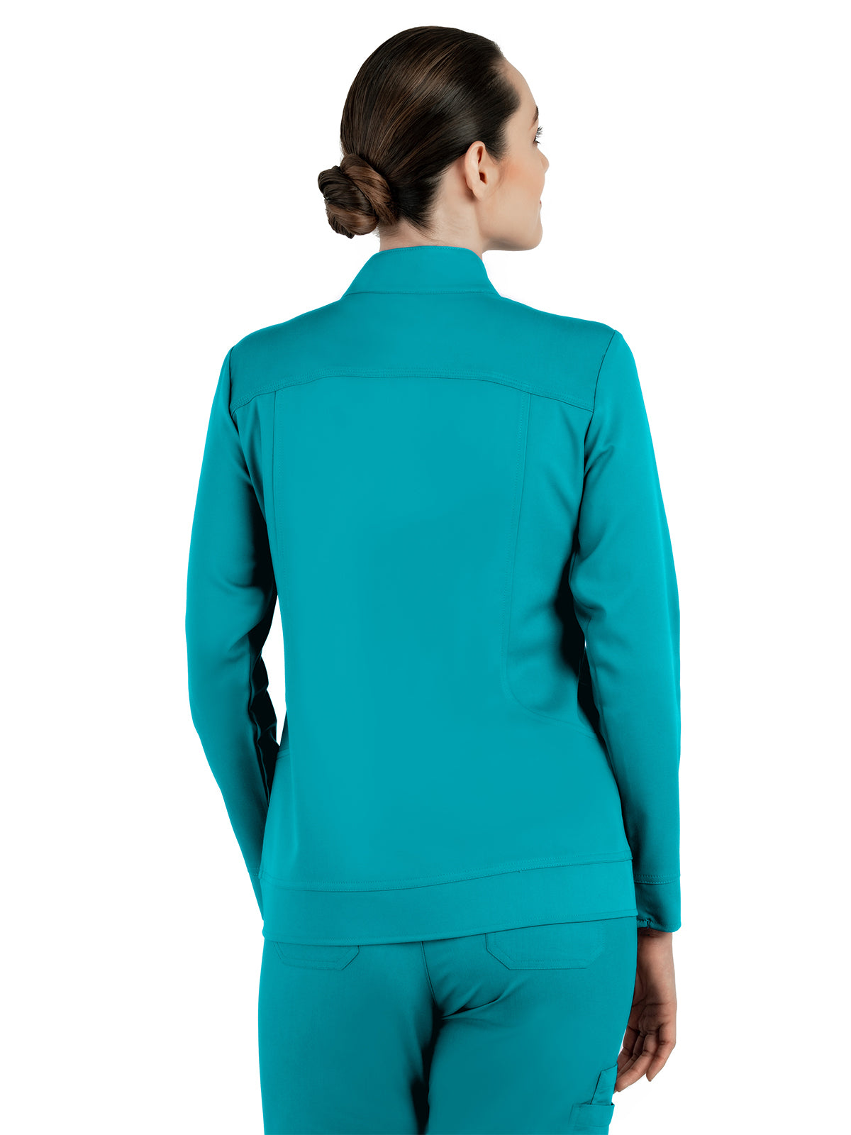 Women's Mandarin Collar Scrub Jacket