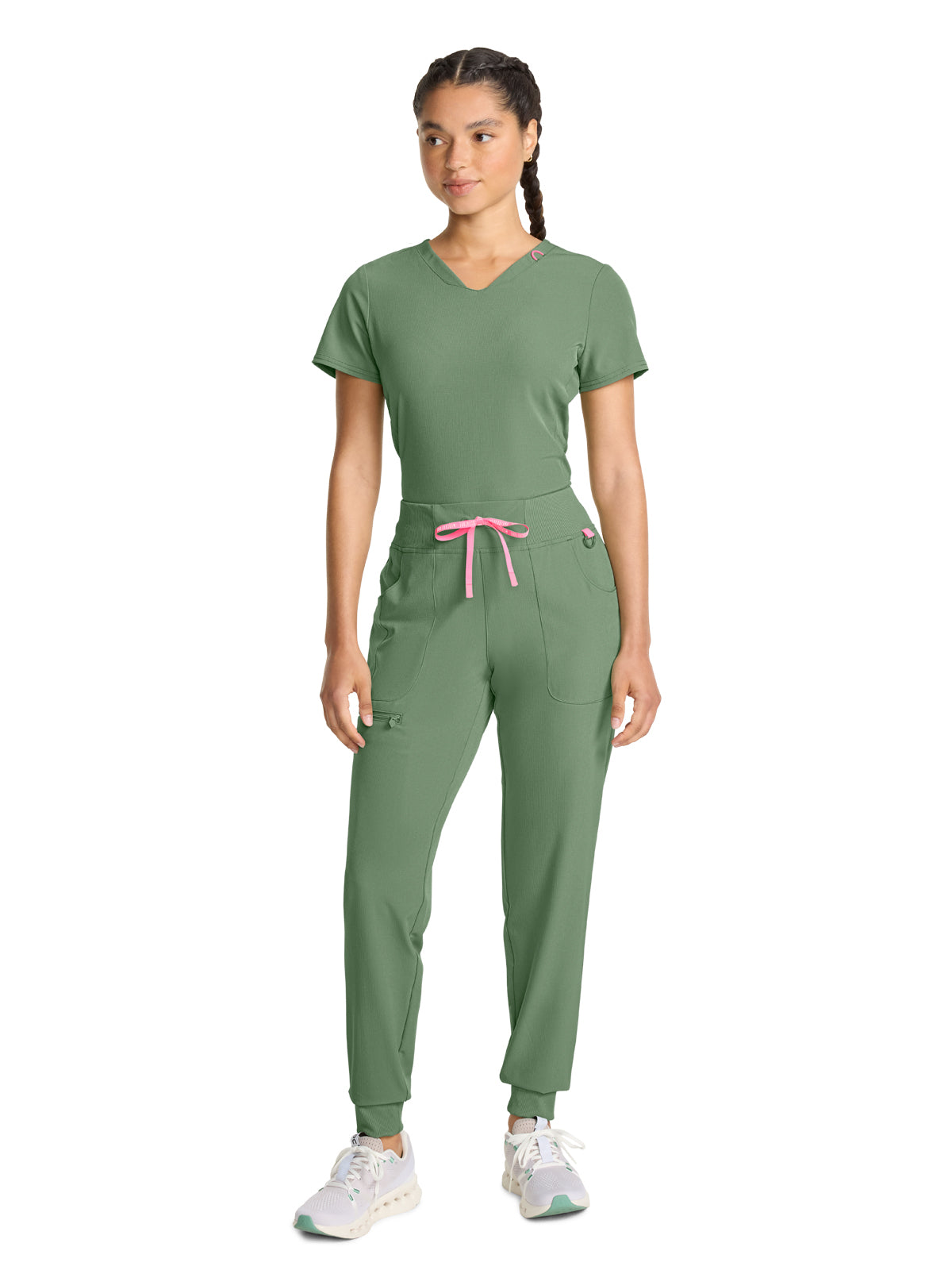 Women's 5-Pocket Mid Rise Jogger Scrub Pant