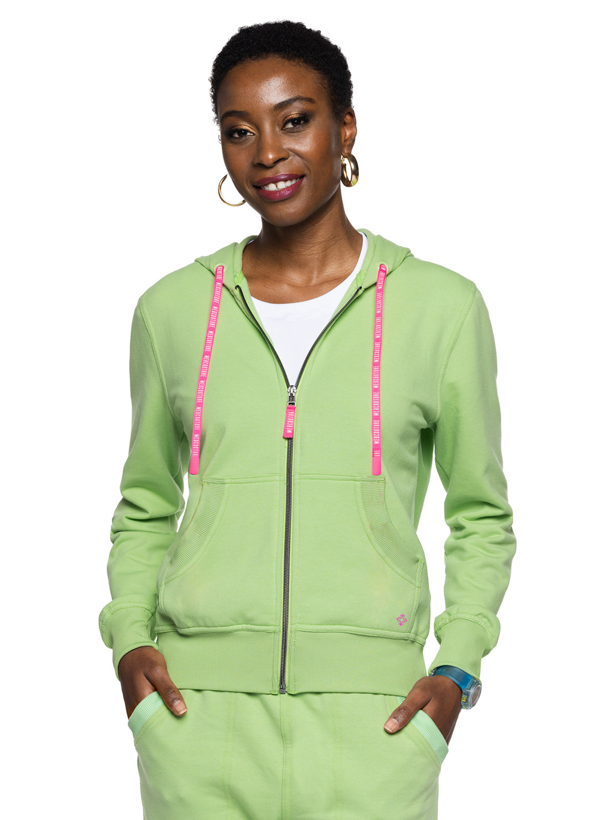 Women's 2-Pocket Zip Front Hoodie Sweatshirt