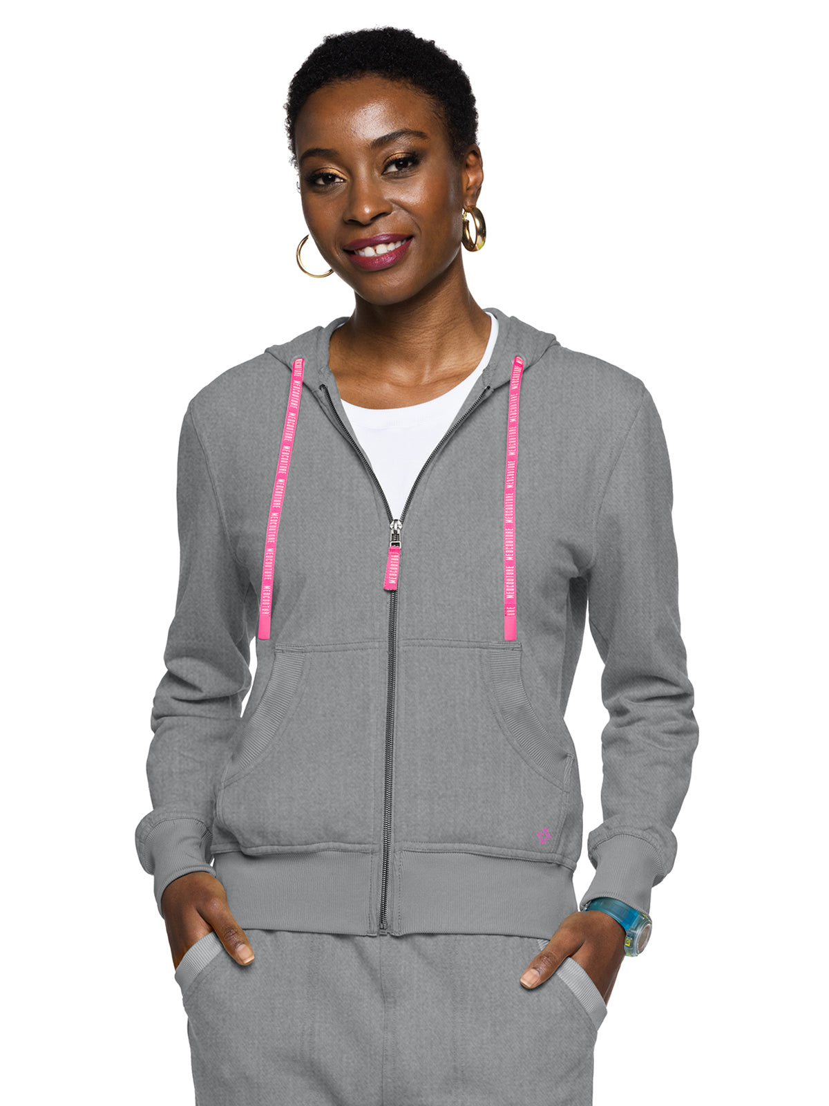 Women's 2-Pocket Zip Front Hoodie Sweatshirt