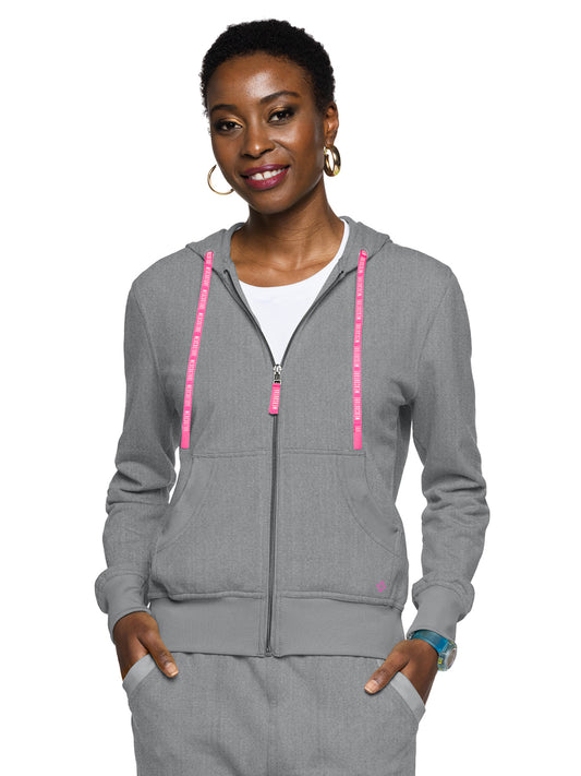 Women's 2-Pocket Zip Front Hoodie Sweatshirt