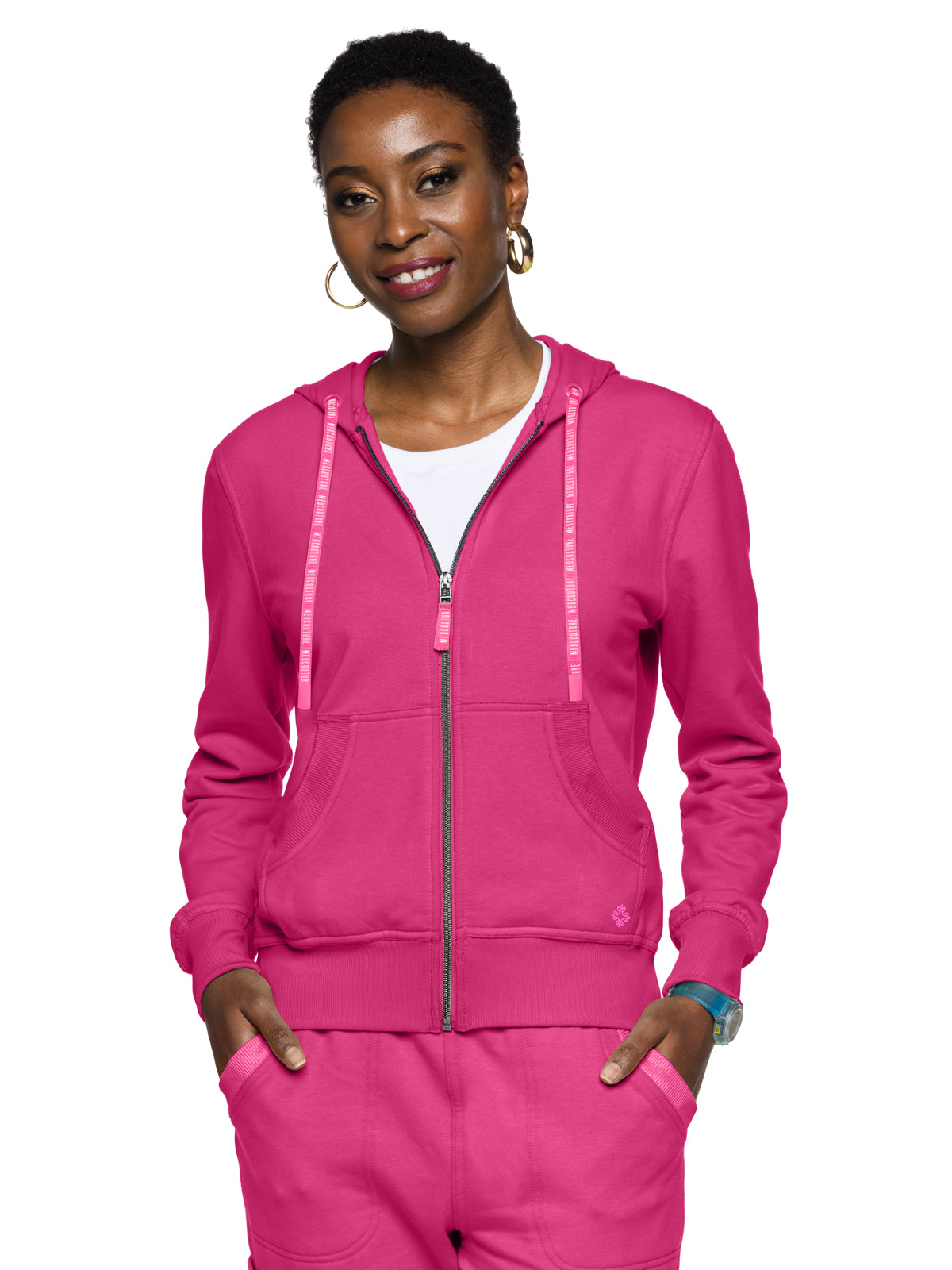 Women's 2-Pocket Zip Front Hoodie Sweatshirt