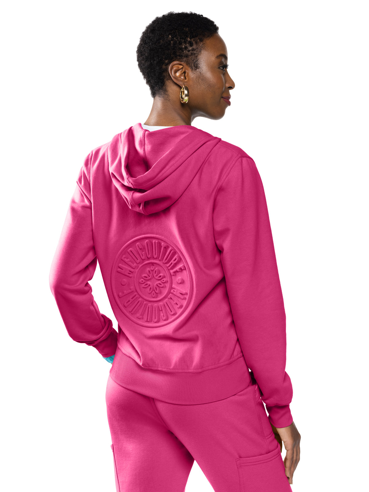 Women's 2-Pocket Zip Front Hoodie Sweatshirt