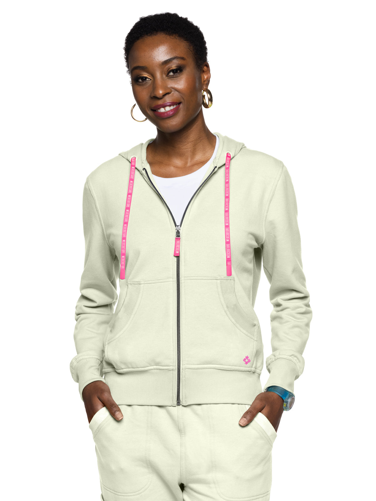 Women's 2-Pocket Zip Front Hoodie Sweatshirt