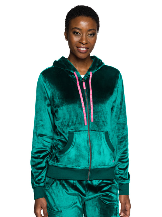 Women's 2-Pocket Zip Front Hoodie Sweatshirt