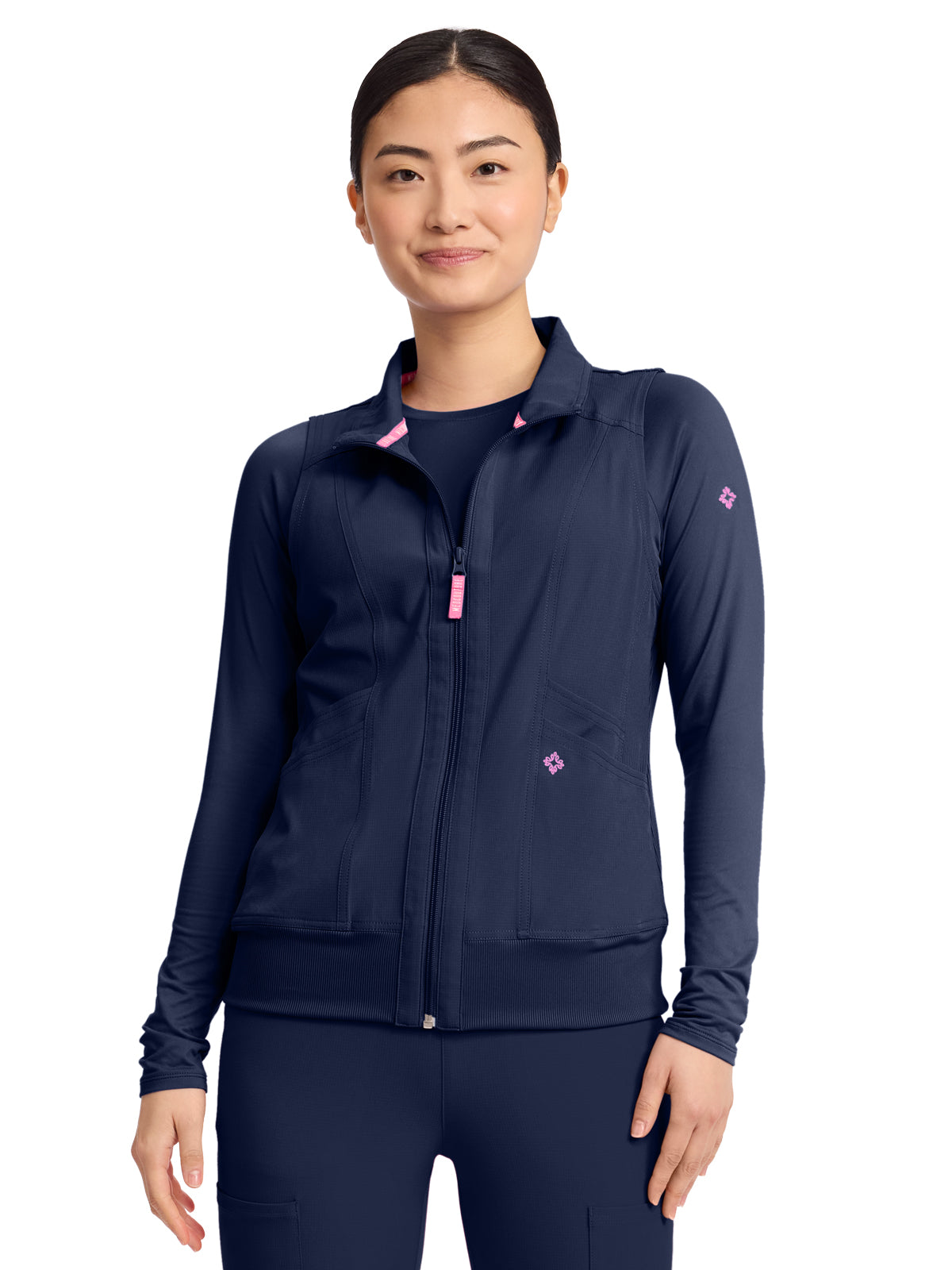 Women's 4-Pocket Zip Front Vest - 500 - Navy