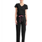 Women's 5-Pocket V-Neck Jumpsuit - 550 - Black
