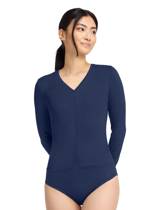 Women's Pocketless Underscrub Bodysuit - 698 - Navy