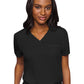 Women's 1-Pocket V-Neck Top - 7448 - Black