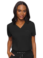Women's 1-Pocket V-Neck Top - 7448 - Black