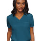 Women's 1-Pocket V-Neck Top - 7448 - Caribbean