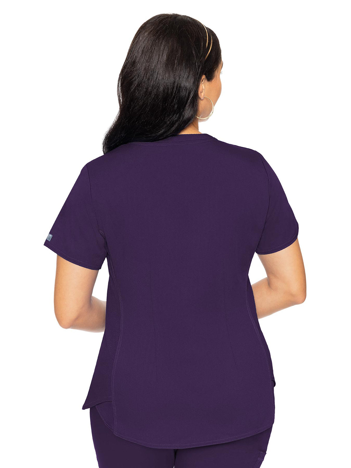 Women's 4-Pocket V-Neck Shirttail Top