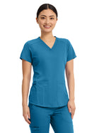 Women's 4-Pocket V-Neck Shirttail Top - 7459 - Mali-Blue Shore