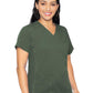 Women's 4-Pocket V-Neck Shirttail Top - 7459 - Olive