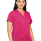 Women's 4-Pocket V-Neck Shirttail Top - 7459 - Pink Punch