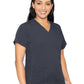 Women's 4-Pocket V-Neck Shirttail Top - 7459 - Pewter