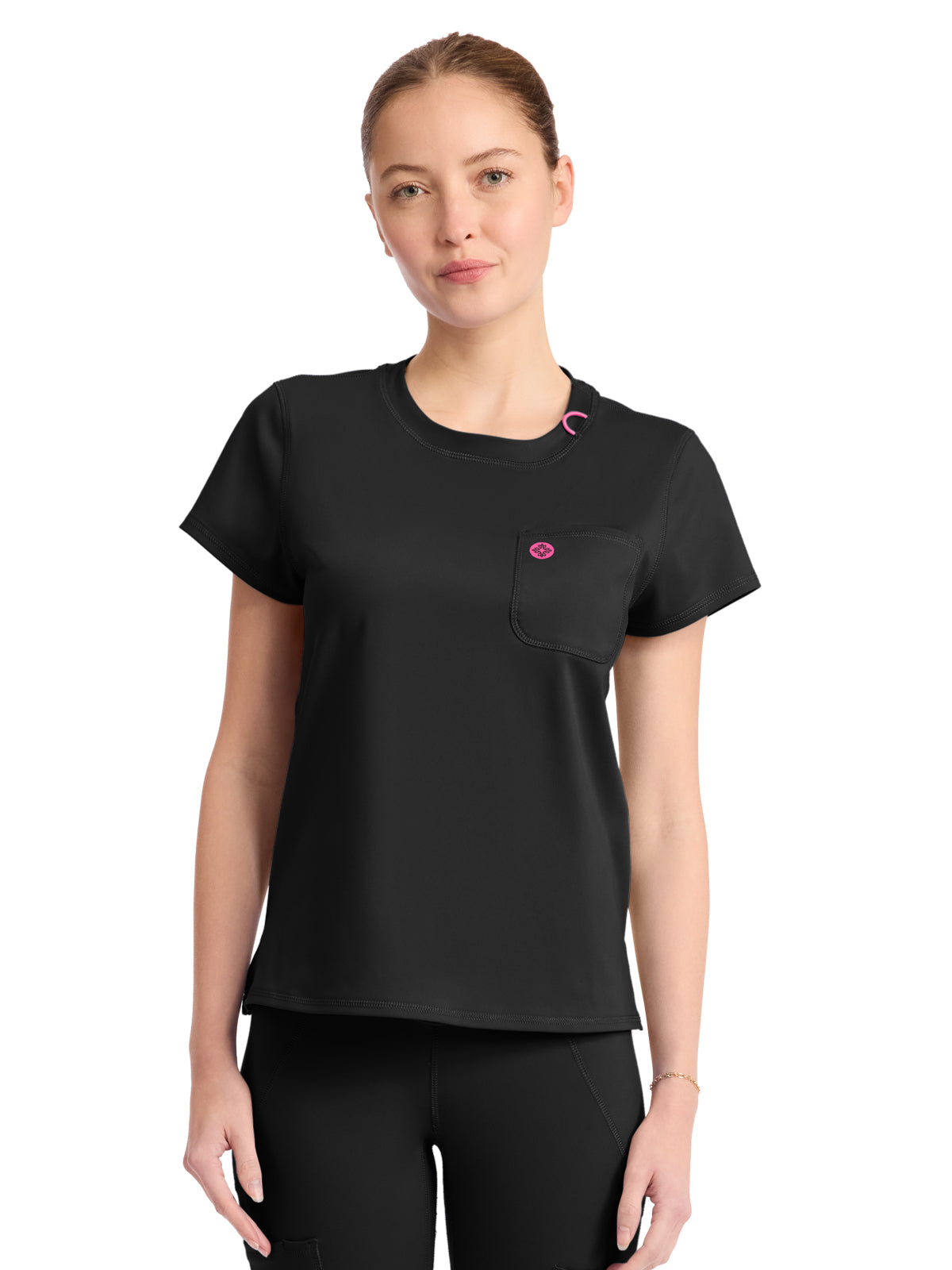 Women's 2-Pocket Crew Neck Tee - 751 - Black