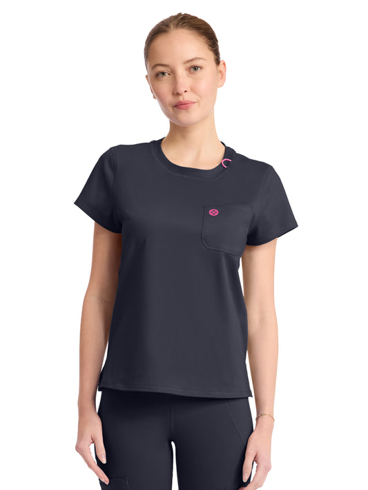 Women's 2-Pocket Crew Neck Tee - 751 - Pewter